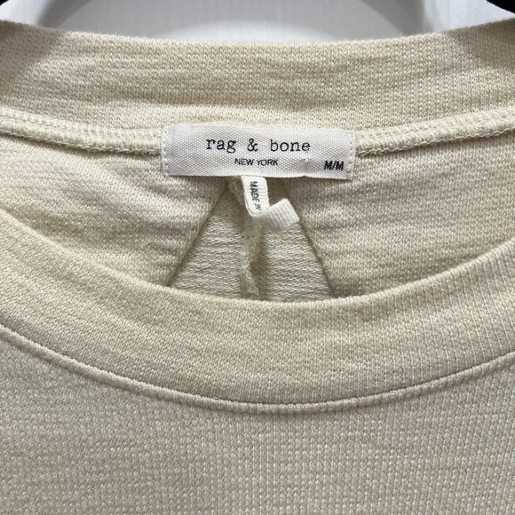 Rag & Bone | Lilith Mini T-shirt Dress Beige Medium Organic Cotton Minimalist - Picture 10 of 10